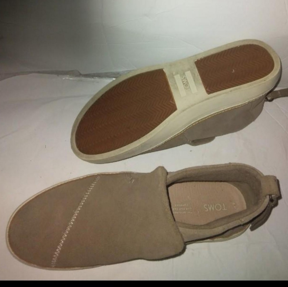 TOMS Tan Suede Shoes